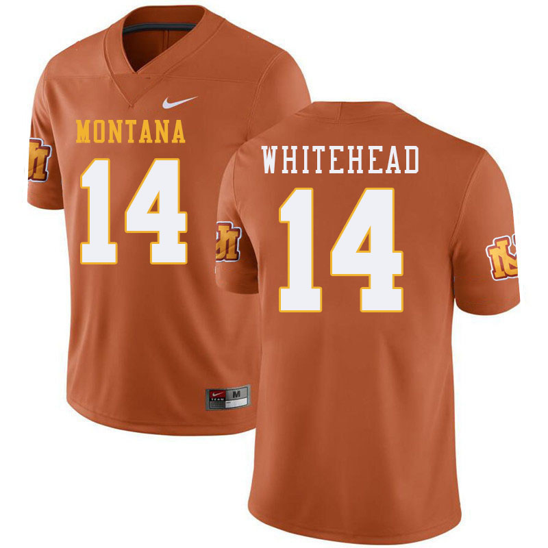 Montana Grizzlies #14 Robert Whitehead College Football Jerseys Stitched Sale-Throwback